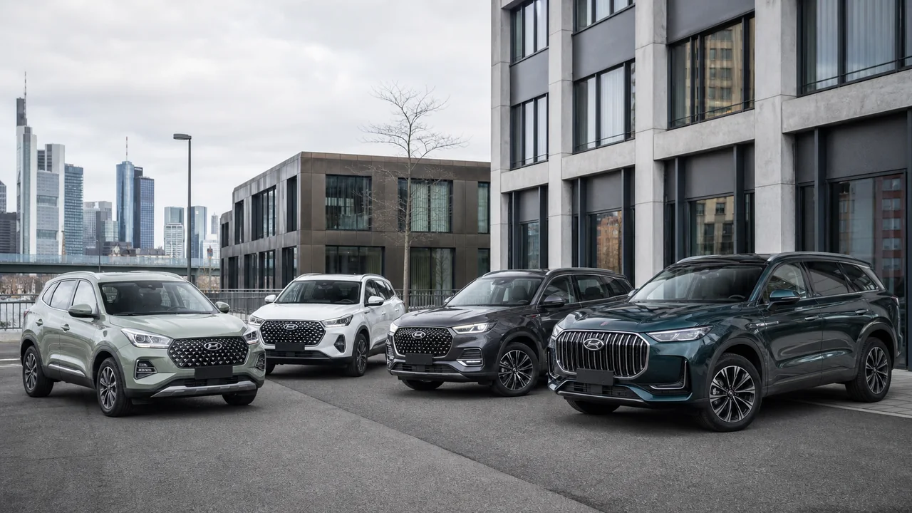 Chery Tiggo 4, Tiggo 7, Tiggo 8 и Tiggo 9 перед выходом марки на рынок Германии